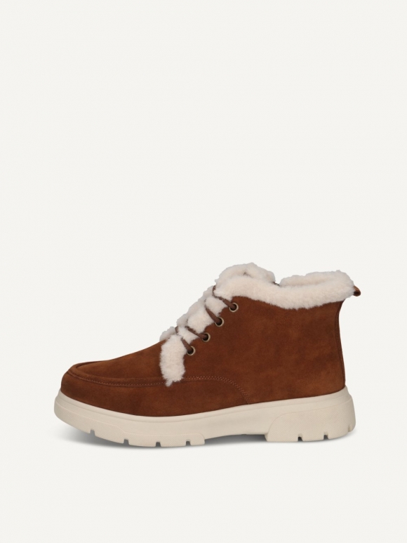 Caprice Stiefelette - Cognacfarbenes Wildleder