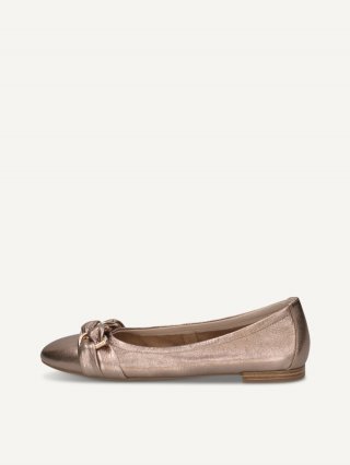 Caprice Ballerina - Taupe-Metallic