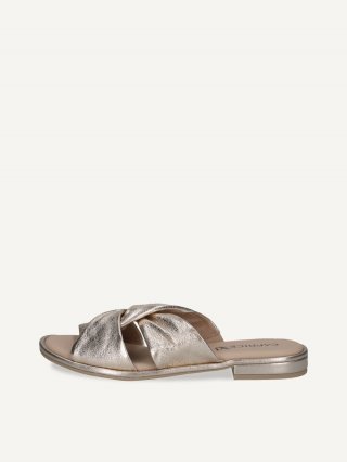 Caprice Pantolette - Platinmetall.