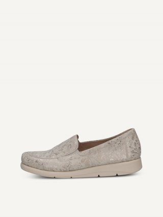 Caprice Slipper - Cremeweiß/Silber