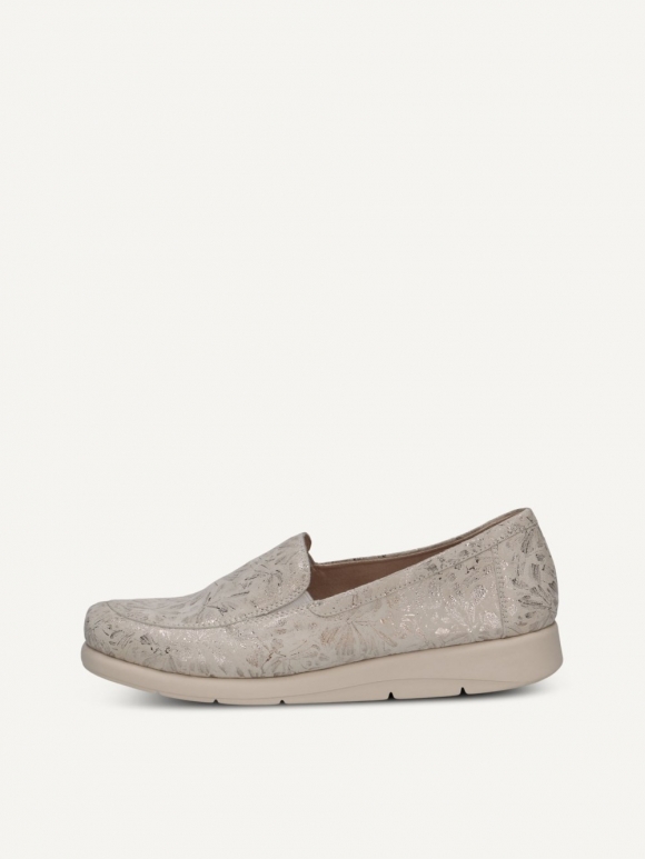 Caprice Slipper - Cremeweiß/Silber
