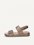 Caprice Sandale - Taupefarbenes Metallic-Leder