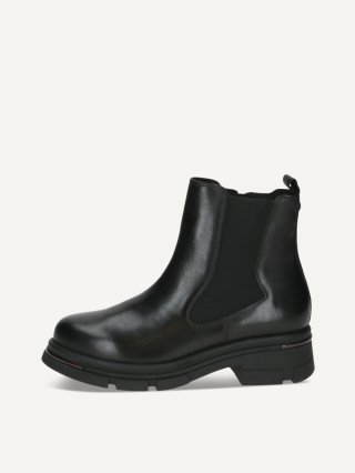 Caprice Chelsea Boot - Schwarzes Nappaleder