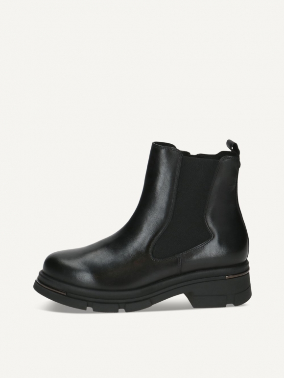 Caprice Chelsea Boot - Schwarzes Nappaleder