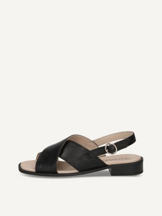 Caprice Sandalette - Schwarzes Nappaleder