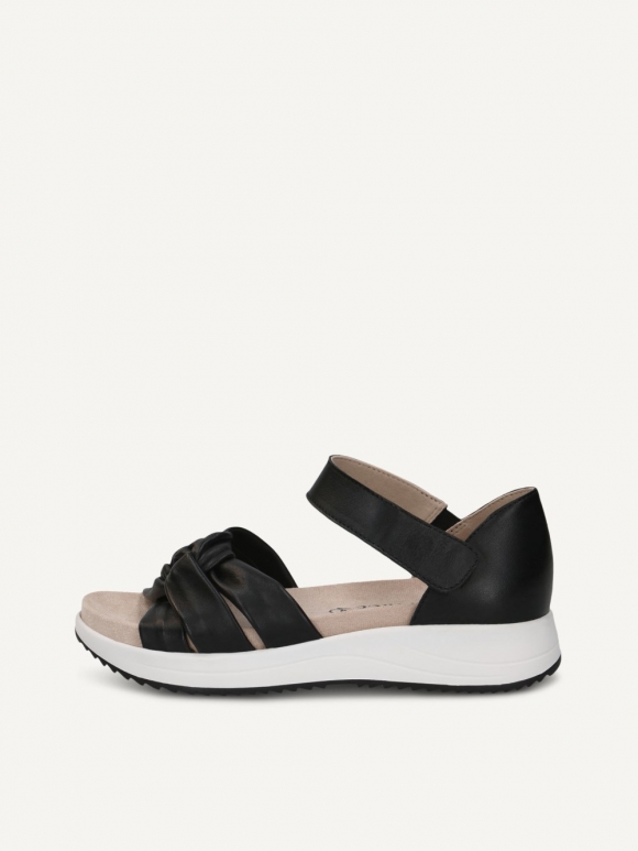 Caprice Sandale - Schwarzes Nappaleder