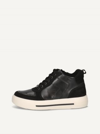 Caprice Sneaker - Schwarzer Kammleder