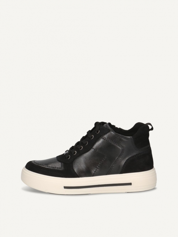 Caprice Sneaker - Schwarzer Kammleder