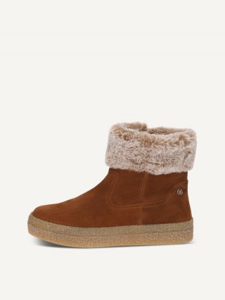 Caprice Stiefelette - Nussfarbenes Wildleder