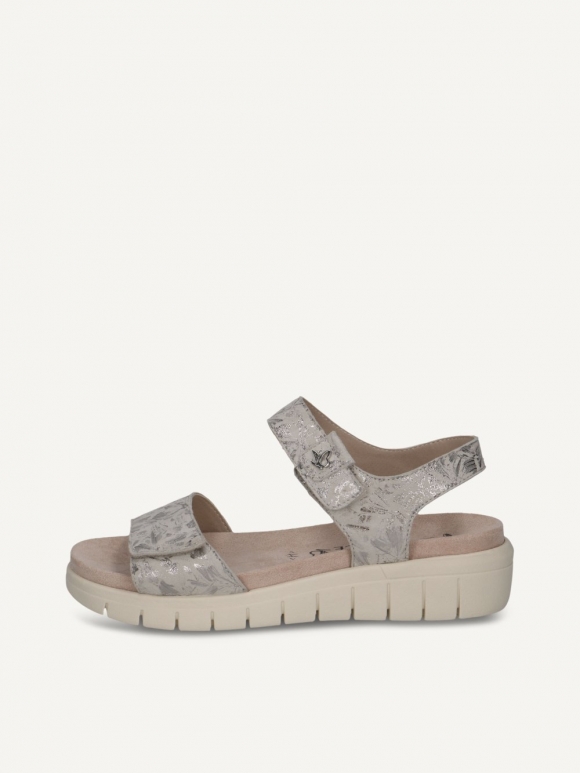 Caprice Sandale - Offwhite/Silber.
