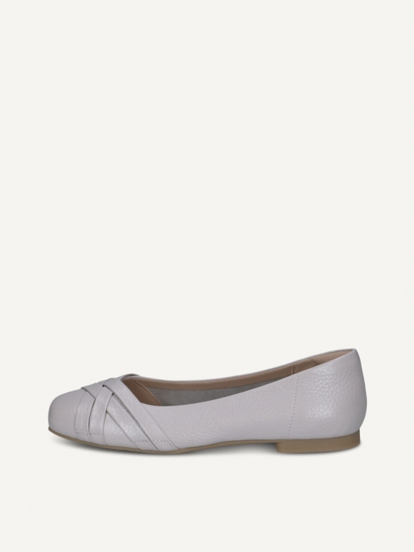 Caprice Ballerina - Hellblaues Perlmutt-Rehleder