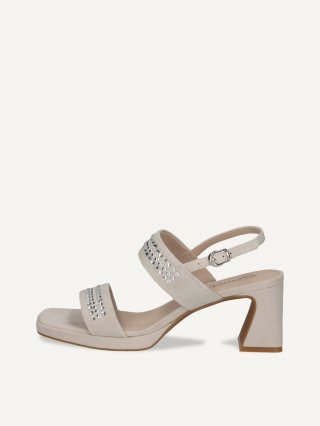 Caprice Sandalette - Hellgraues Wildleder