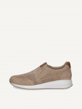 Caprice Slipper - Sandfarbenes Kammleder