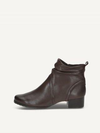 Caprice Stiefelette - Dunkelbraunes Nappaleder