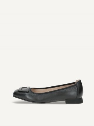 Caprice Ballerina - Schwarzes Nappaleder