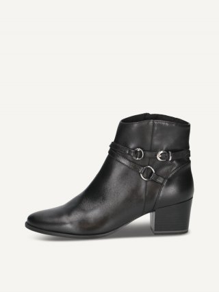 Caprice Stiefelette - Schwarzes Nappaleder