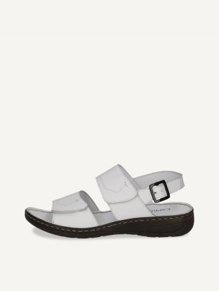 Caprice Sandalette - Weißes Nappaleder