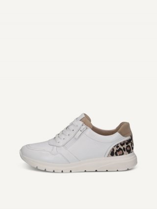 Caprice Sneaker - Cremefarbenes Kammleder