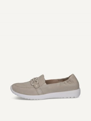 Caprice Slipper - Hellgraues Wildleder