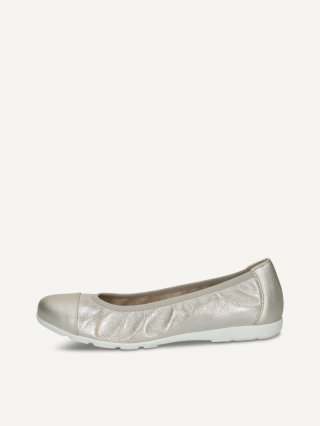 Caprice Ballerina - Taupe Metallic