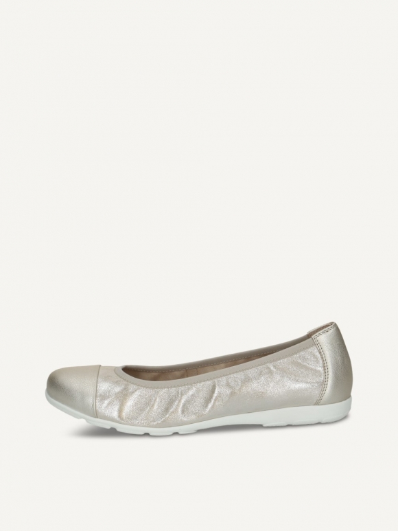 Caprice Ballerina - Taupe Metallic