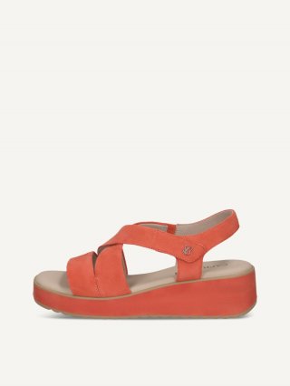 Caprice Sandale - Oranges Wildleder