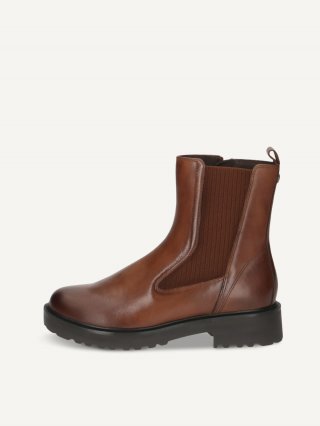 Caprice Chelsea Boot - Cognacfarbenes Nappaleder