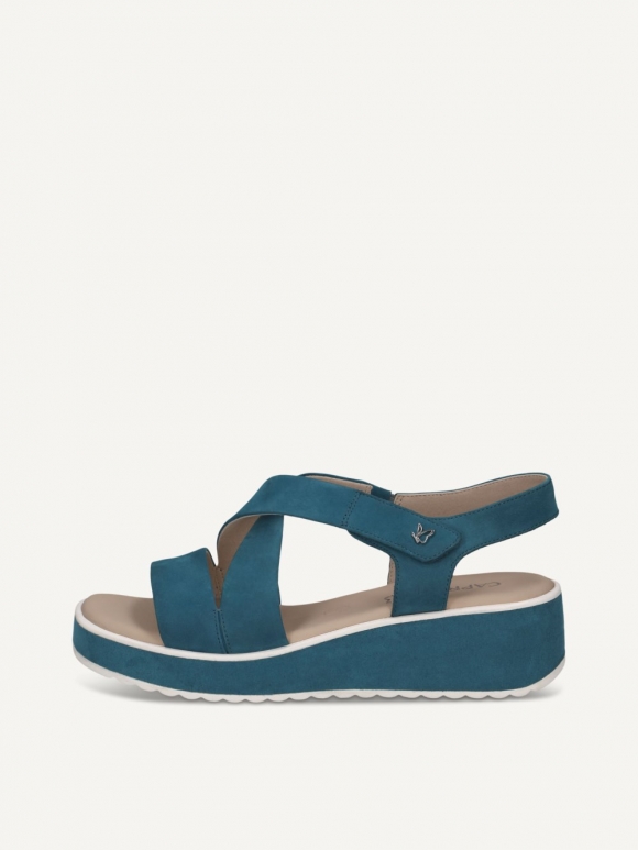 Caprice Sandale - Blaues Nubukleder