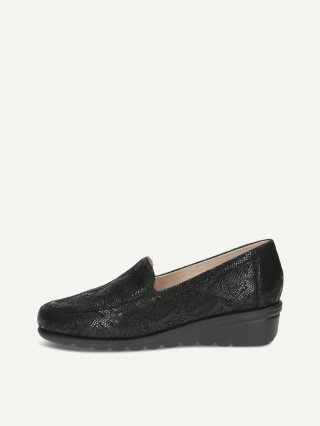 Caprice Slipper - Schwarzes Reptil