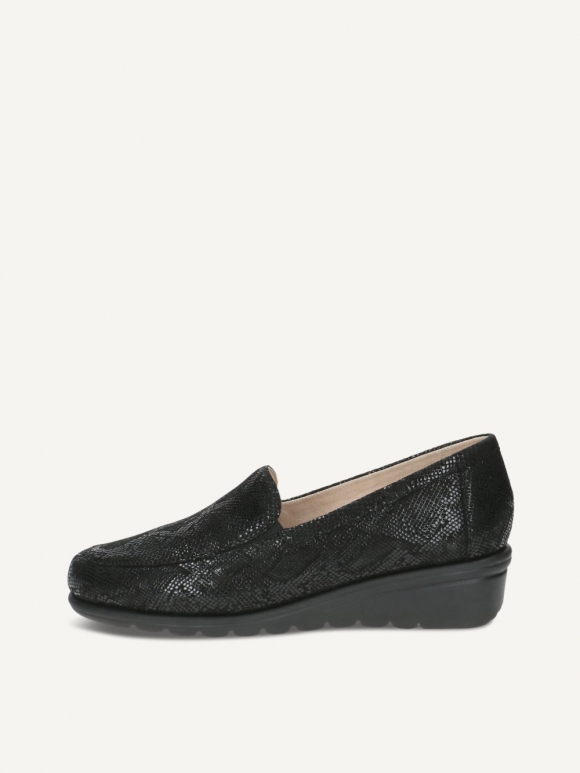 Caprice Slipper - Schwarzes Reptil
