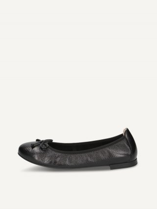 Caprice Ballerina - Schwarzes Hirschleder