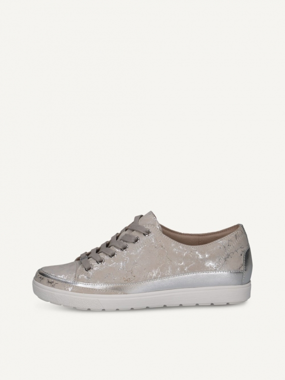 Caprice Sneaker - Cremeweiß/Silber