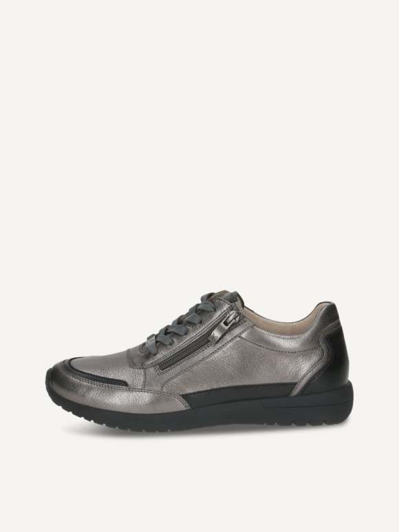 Caprice Sneaker - Dunkelgraues Metallleder
