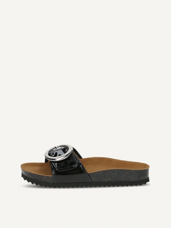 Caprice Pantolette - Schwarzes Lackleder