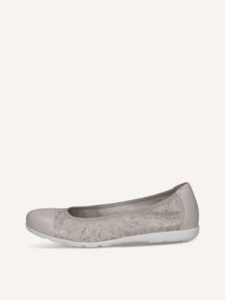 Caprice Ballerina - Offwhite / Silber