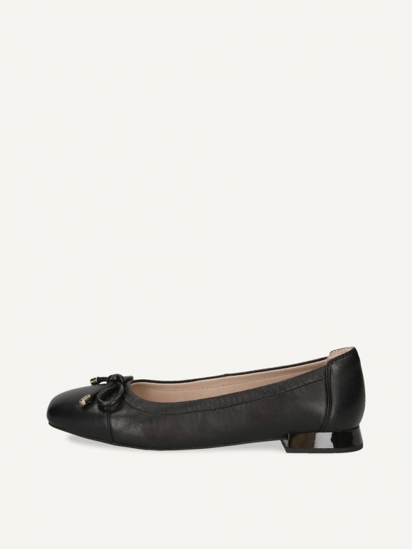 Caprice Ballerina - Schwarzes Nappaleder