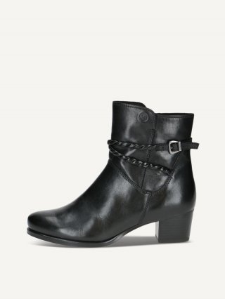Caprice Stiefelette - Schwarzes Nappaleder