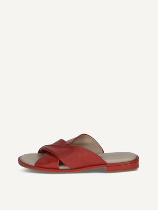 Caprice Pantolette - Rotes Nappaleder