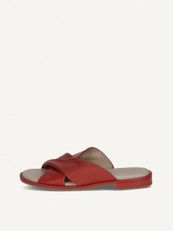 Caprice Pantolette - Rotes Nappaleder