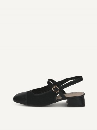 Caprice Slingpumps - Schwarzer Kamm