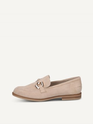 Caprice Slipper - Beigefarbenes Wildleder
