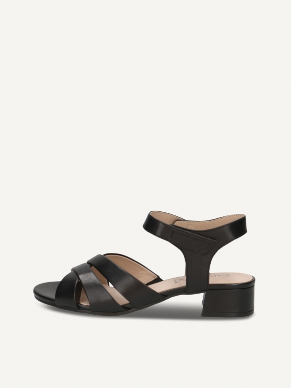 Caprice Sandalette - Schwarzes Nappaleder