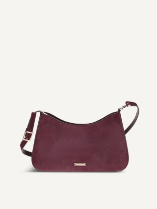 Caprice Handtasche - Bordeaux-Wildlederleder