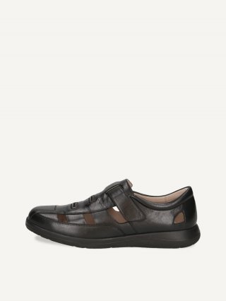 Caprice Slipper - Schwarzes Nappaleder