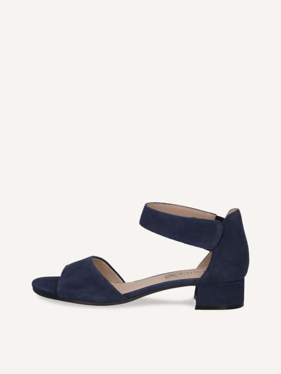 Caprice Sandalette - Ozeanfarbenes Wildleder