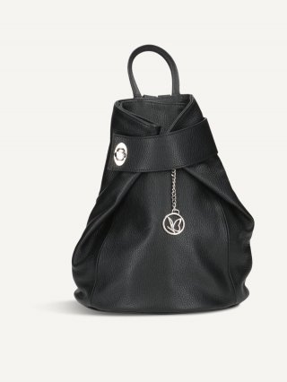 Caprice Rucksack - Schwarzes Nappaleder