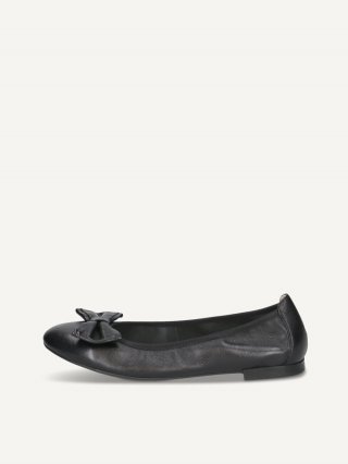 Caprice Ballerina - Schwarzes Nappaleder