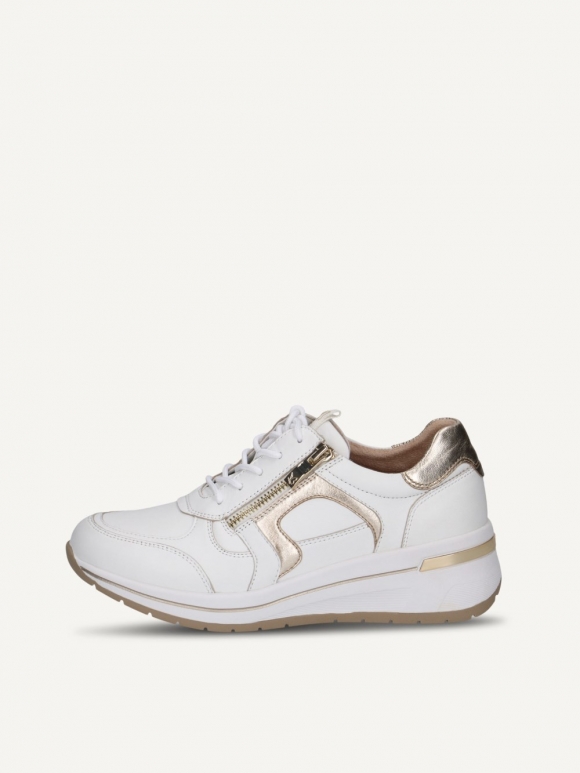 Caprice Sneaker - Weiß/Hellgold