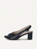 Caprice Sandalette - Schwarzes Nappaleder