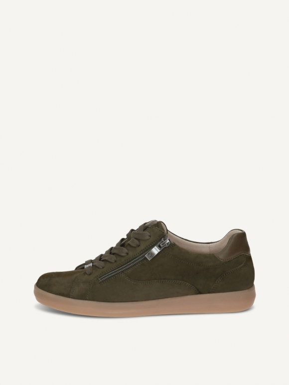 Caprice Sneaker - Khakifarbenes Wildleder